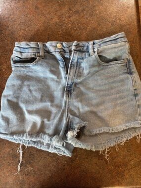 AE American Eagle Curvy Mom Jean Shorts 6 Summer High Waist High Rise